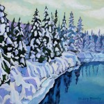 Algonquin Park River in Winter by Nancy Yanaky