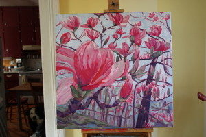 Magnolia painting complete