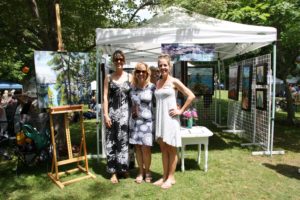 Lexie and Tanya and me at my booth